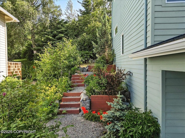 18627 Mountain Plover Cir, Anchorage, AK 99516 - view of yard with stairway
