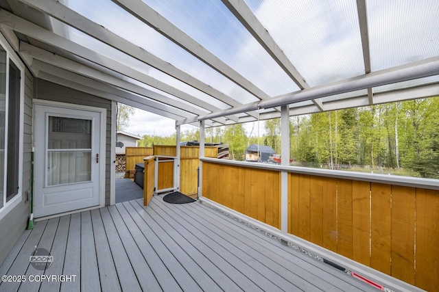 view of wooden deck