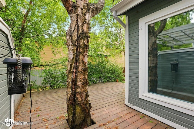 6508 Cimarron Cir, Anchorage, AK 99504 - view of wooden deck