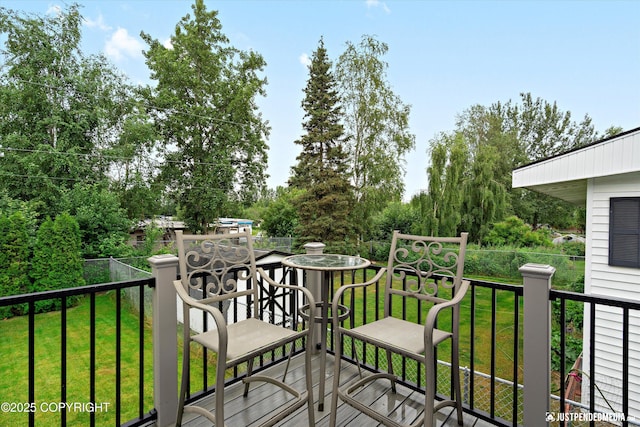 3520 Glenn-Don Cir, Anchorage, AK 99504 - wooden terrace with a lawn