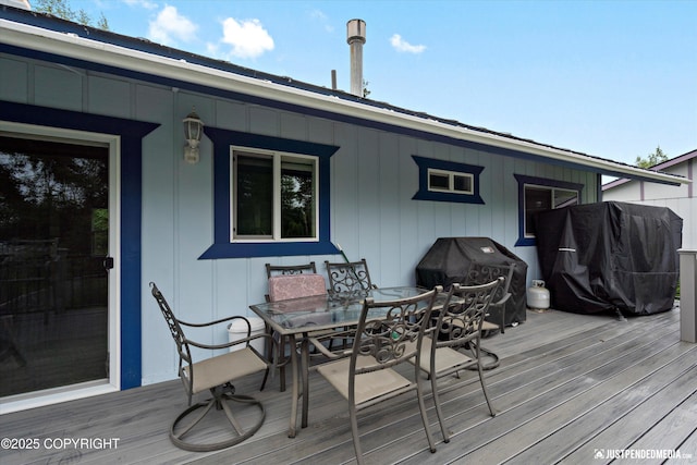 3520 Glenn-Don Cir, Anchorage, AK 99504 - deck featuring outdoor dining space and a grill