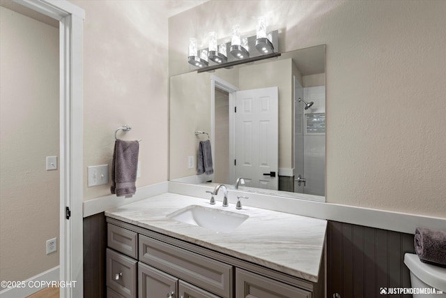 3722 E 19th Ave, Anchorage, AK 99508 - bathroom featuring vanity and a shower