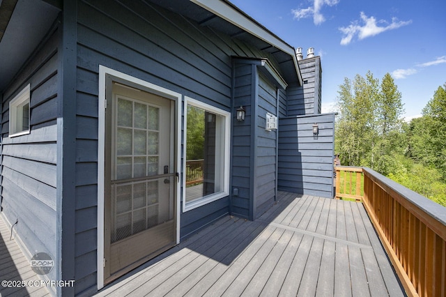 2563 La Honda Dr, Anchorage, AK 99517 - view of wooden deck