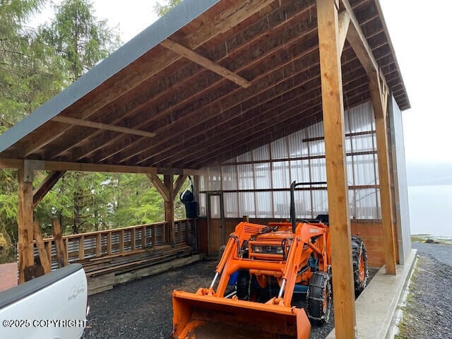 view of horse barn