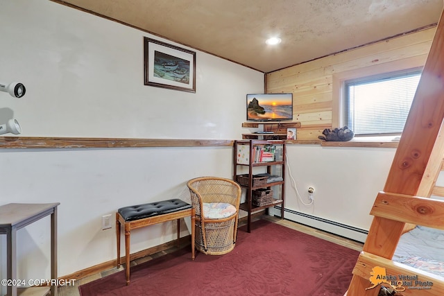 19180 Beverly Ave, Chugiak, AK 99567 - living area featuring a baseboard radiator and baseboards