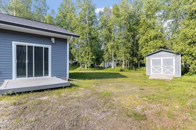 2429 Outside Blvd, North Pole, AK 99705 - view of grassy yard with a storage shed