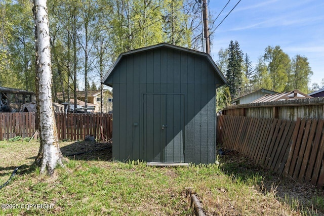 906 Lancaster Dr, Anchorage, AK 99503 - view of shed featuring a fenced backyard