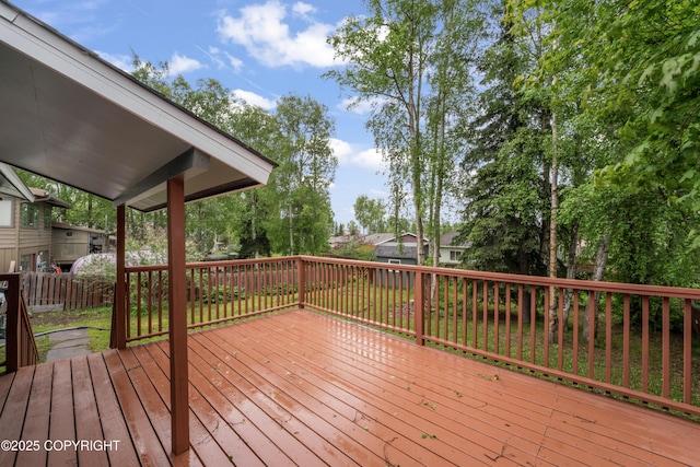 906 Lancaster Dr, Anchorage, AK 99503 - view of wooden deck