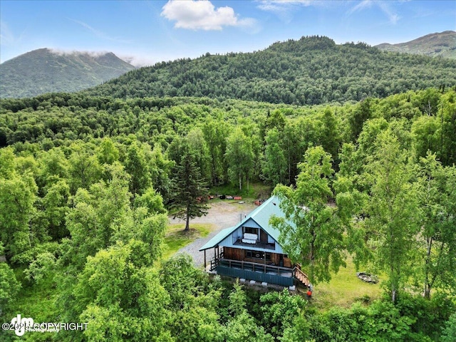 22032 Spring Creek Ln, Chugiak, AK 99567 - aerial view of property and surrounding area with mountains