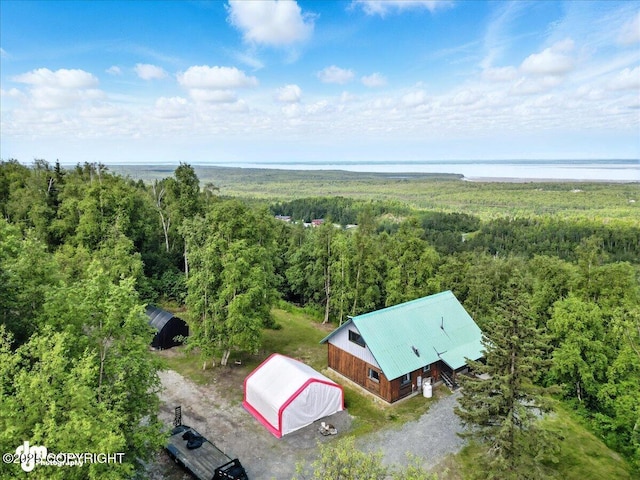 22032 Spring Creek Ln, Chugiak, AK 99567 - aerial view of a heavily wooded area