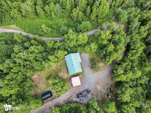 22032 Spring Creek Ln, Chugiak, AK 99567 - aerial view of property's location featuring a heavily wooded area