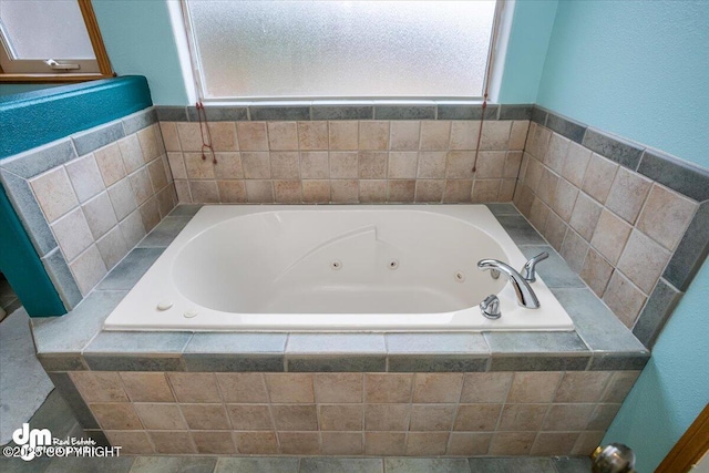 bathroom featuring a whirlpool tub