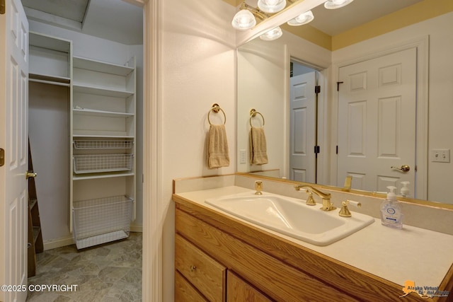 bathroom with vanity