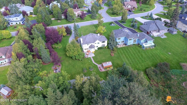 aerial overview of property's location with nearby suburban area