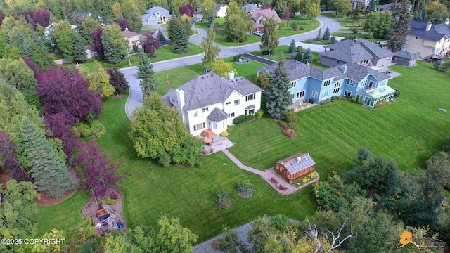 aerial perspective of suburban area