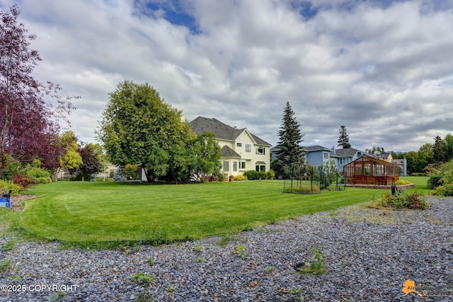 view of grassy yard