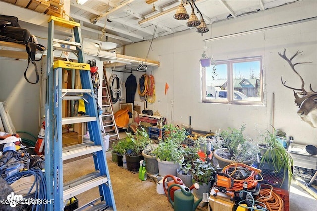 view of storage area
