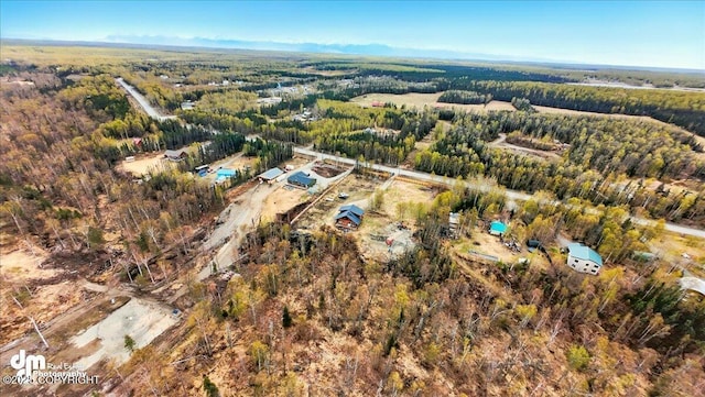 aerial overview of property's location featuring a forest