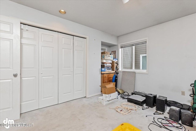 10613 Washington Cir, Anchorage, AK 99515 - carpeted bedroom with a closet and recessed lighting