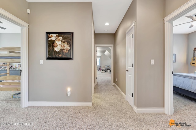 10588 E Nighthawk Cir, Palmer, AK 99645 - hallway with carpet and baseboards