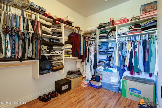 10588 E Nighthawk Cir, Palmer, AK 99645 - spacious closet featuring wood finished floors