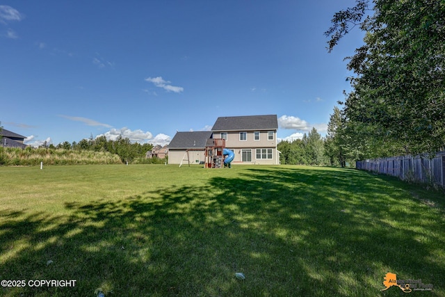 10588 E Nighthawk Cir, Palmer, AK 99645 - back of property with a playground