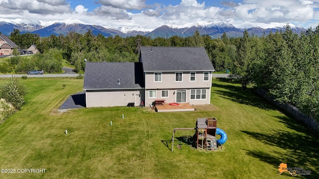 10588 E Nighthawk Cir, Palmer, AK 99645 - aerial view of property and surrounding area featuring mountains
