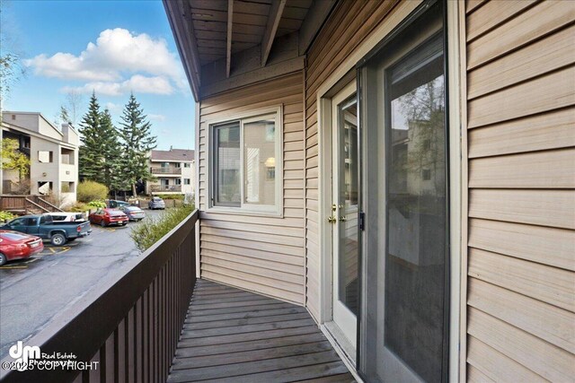 balcony with a residential view