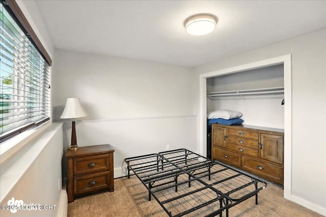 1831 S Salem Dr, Anchorage, AK 99508 - bedroom featuring carpet, a closet, and baseboards