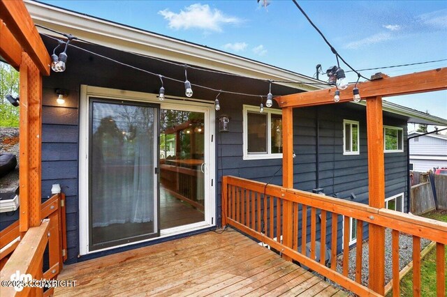 1831 S Salem Dr, Anchorage, AK 99508 - view of wooden deck