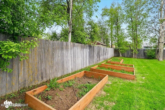 1831 S Salem Dr, Anchorage, AK 99508 - view of yard with a vegetable garden