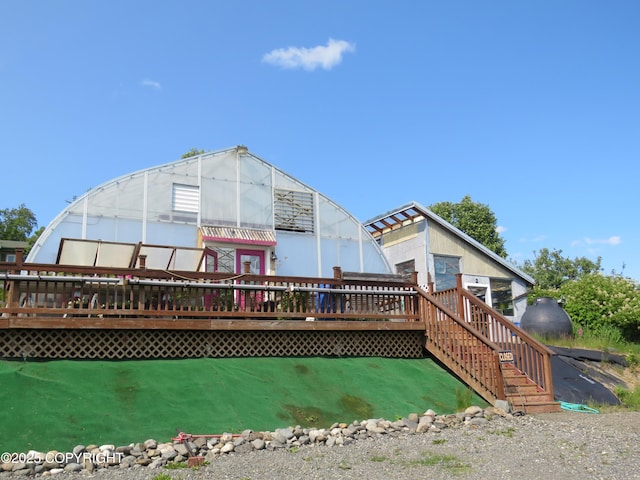2340 E End Rd, Homer, AK 99603 - back of house with a deck and stairs