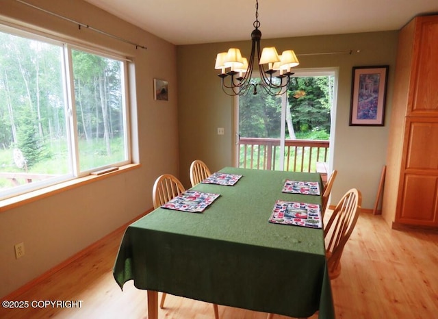 2340 E End Rd, Homer, AK 99603 - dining space featuring light wood-style floors, plenty of natural light, and a chandelier