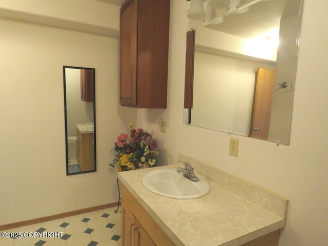 2340 E End Rd, Homer, AK 99603 - bathroom featuring vanity and tile patterned floors