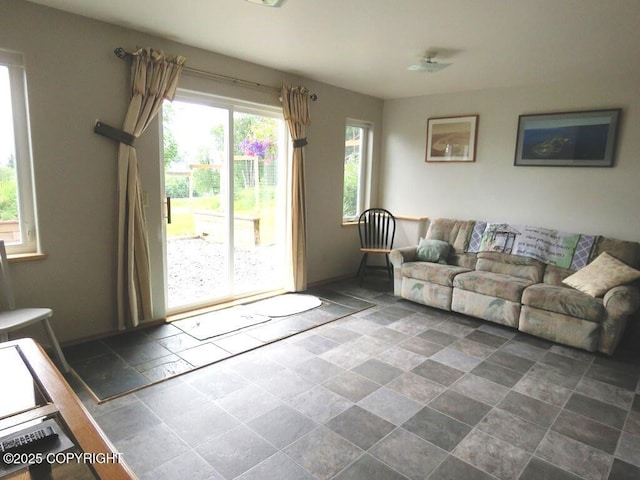 2340 E End Rd, Homer, AK 99603 - living area with stone finish floors