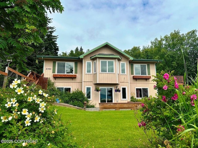 2340 E End Rd, Homer, AK 99603 - rear view of property with a lawn