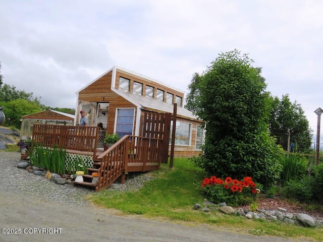 2340 E End Rd, Homer, AK 99603 - view of front of house with a deck