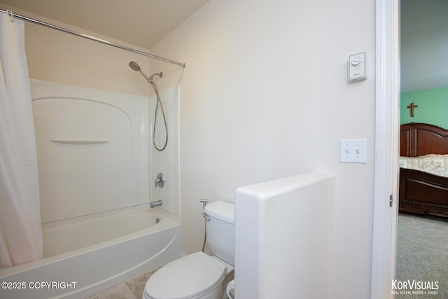 3025 Seclusion Cove Dr # 43, Anchorage, AK 99515 - full bathroom with toilet, shower / bathtub combination with curtain, and ensuite bathroom