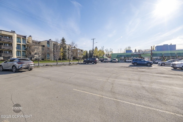 view of uncovered parking lot
