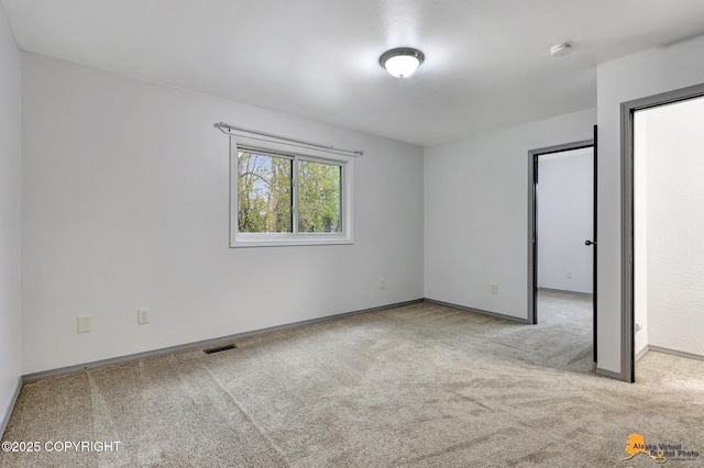 unfurnished bedroom featuring carpet floors, baseboards, and a spacious closet