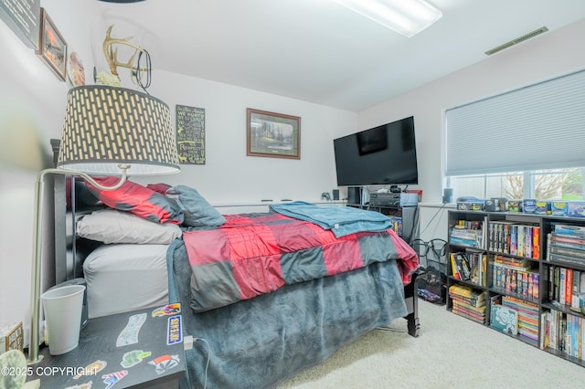 bedroom with carpet
