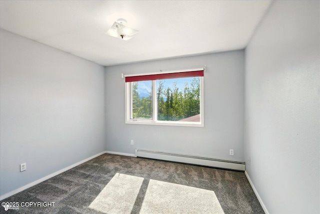4035 S Tustin Dr, Palmer, AK 99645 - carpeted empty room featuring a baseboard heating unit and baseboards