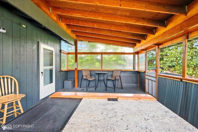4035 S Tustin Dr, Palmer, AK 99645 - sunroom featuring beam ceiling