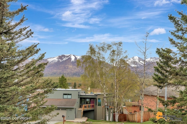view of mountain background