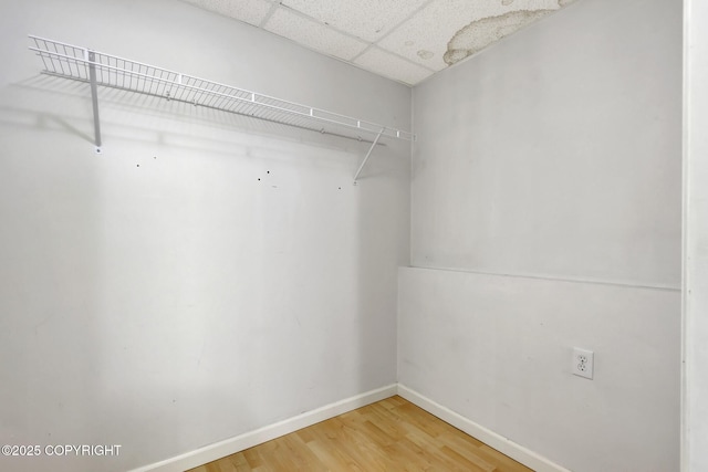 7810 Mae Rene Cir, Anchorage, AK 99502 - walk in closet featuring light wood-style flooring and a drop ceiling