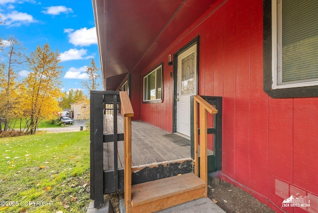 1507 W 47th Ave, Anchorage, AK 99503 - property entrance featuring a lawn