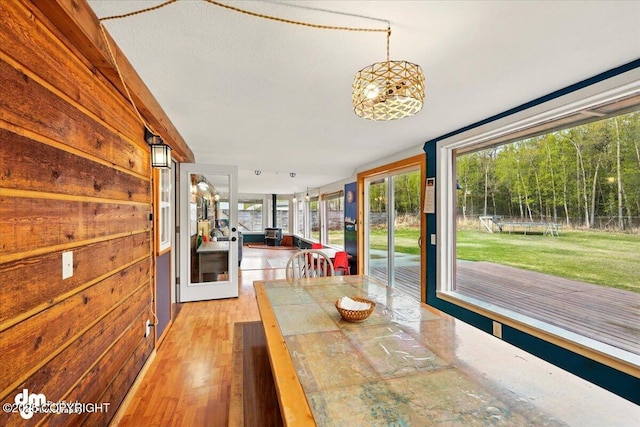 sunroom with french doors