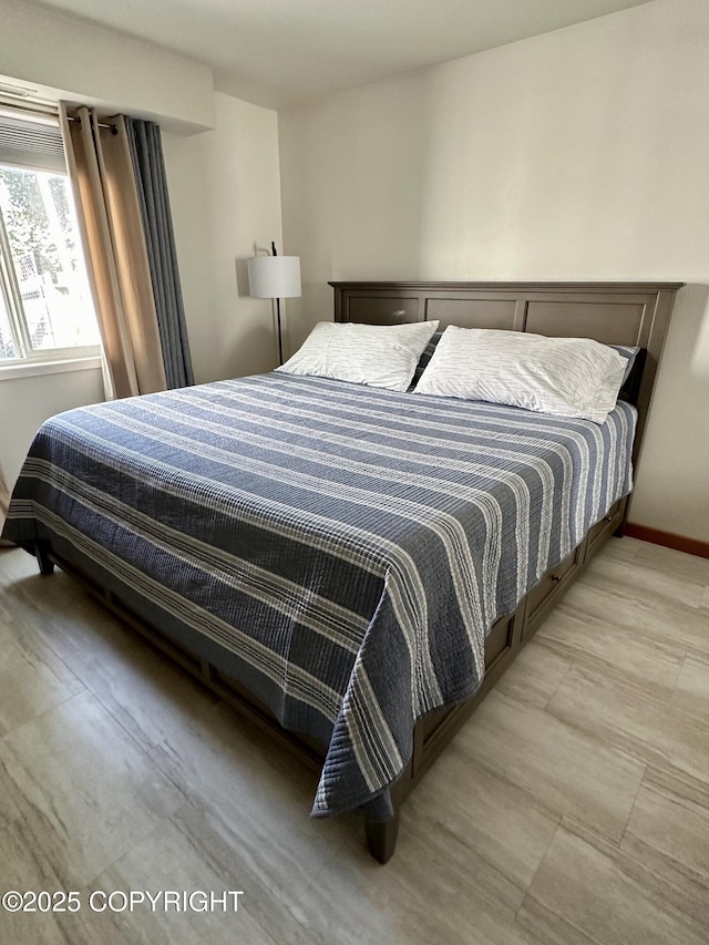 bedroom with baseboards