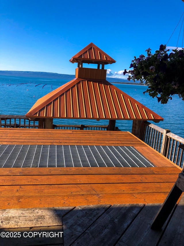dock featuring a water view