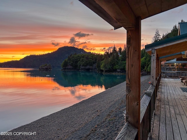 water view with mountains